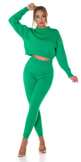 Trendy Loungewear 2Piece-Set Green